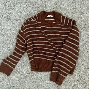 Striped Brown Sweater | Size Medium